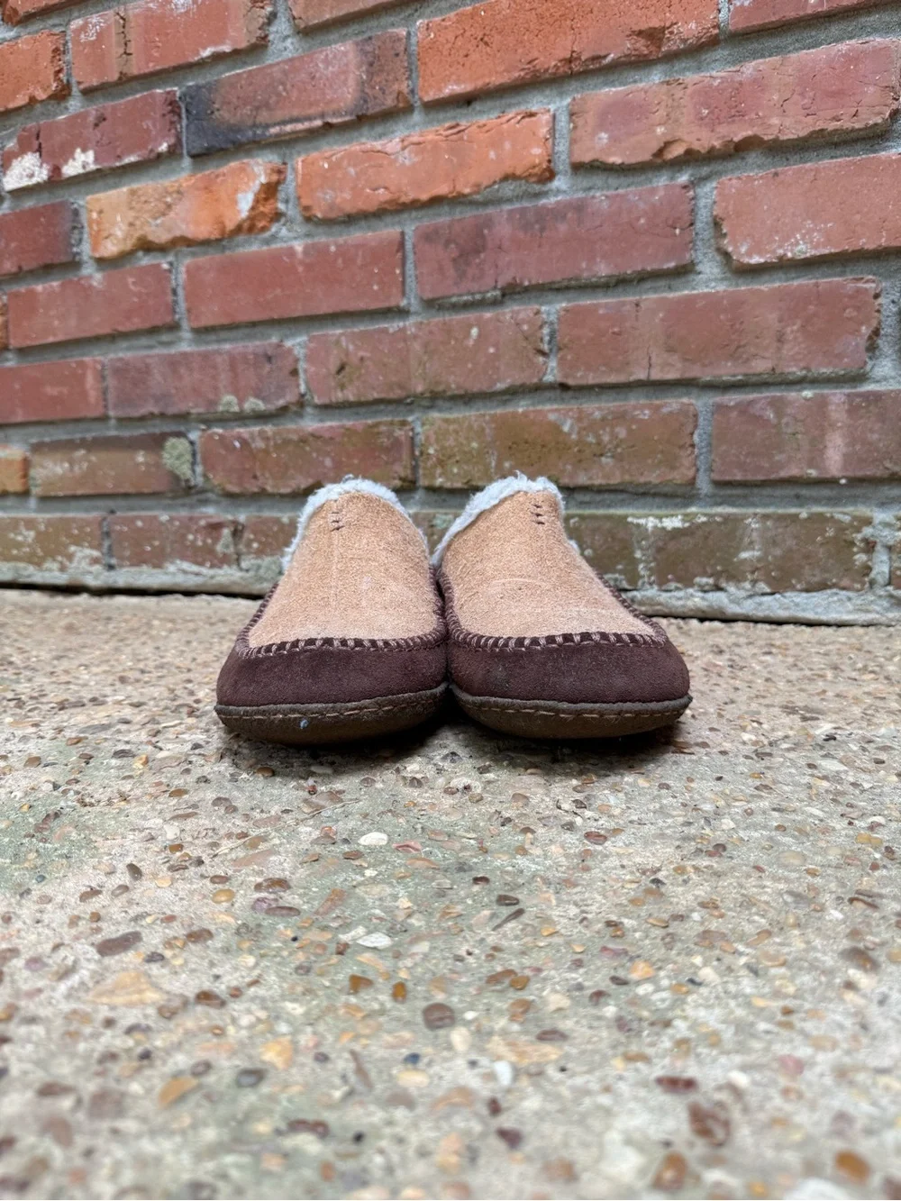 Men’s Sorel Brown Slip-On Slippers with Cream Interior